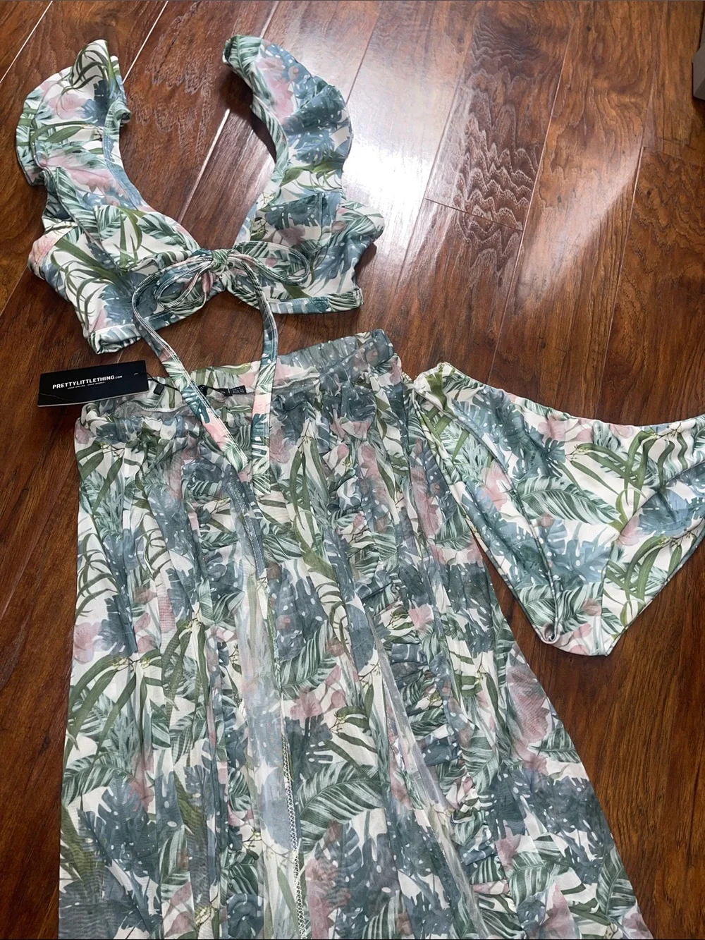 Tropical Bikini Set with Cover-Up‎